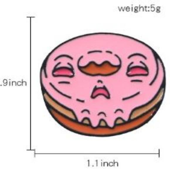 Zombie Donut Pin Brooch Halloween - Picture 2 of 3